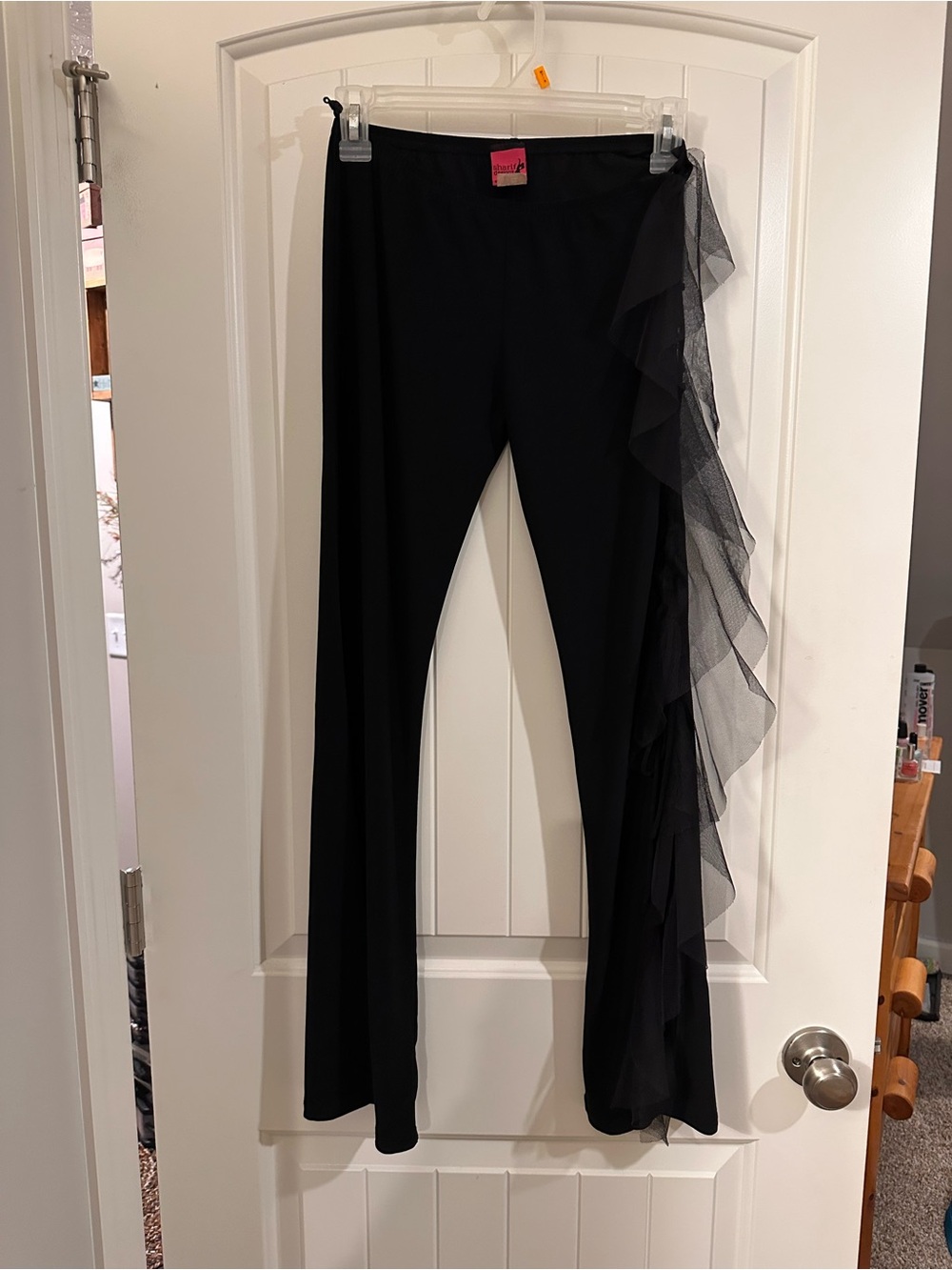 Sharif Black Elastic Waist Pants with Side Detail, belly dance